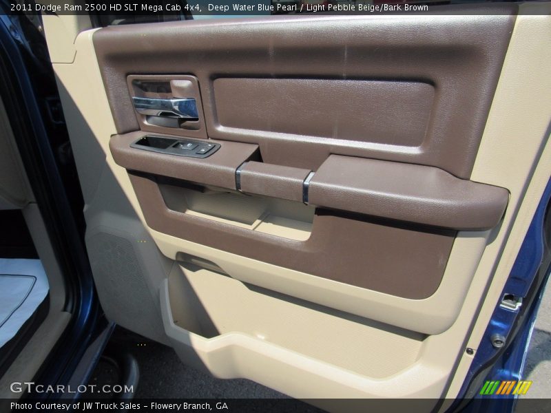 Deep Water Blue Pearl / Light Pebble Beige/Bark Brown 2011 Dodge Ram 2500 HD SLT Mega Cab 4x4