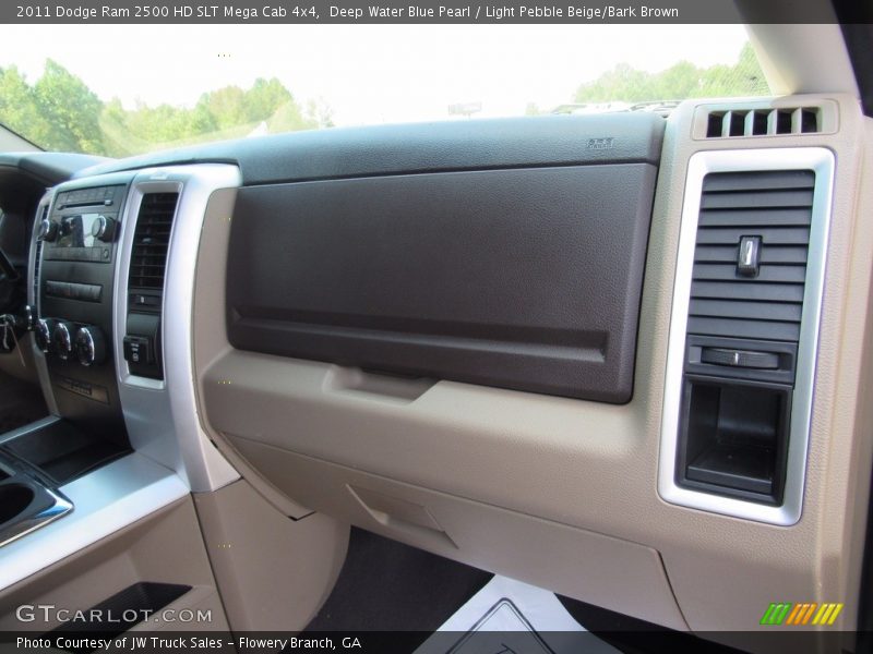 Deep Water Blue Pearl / Light Pebble Beige/Bark Brown 2011 Dodge Ram 2500 HD SLT Mega Cab 4x4