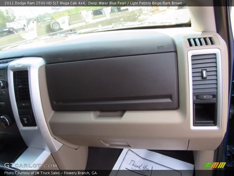 Deep Water Blue Pearl / Light Pebble Beige/Bark Brown 2011 Dodge Ram 2500 HD SLT Mega Cab 4x4