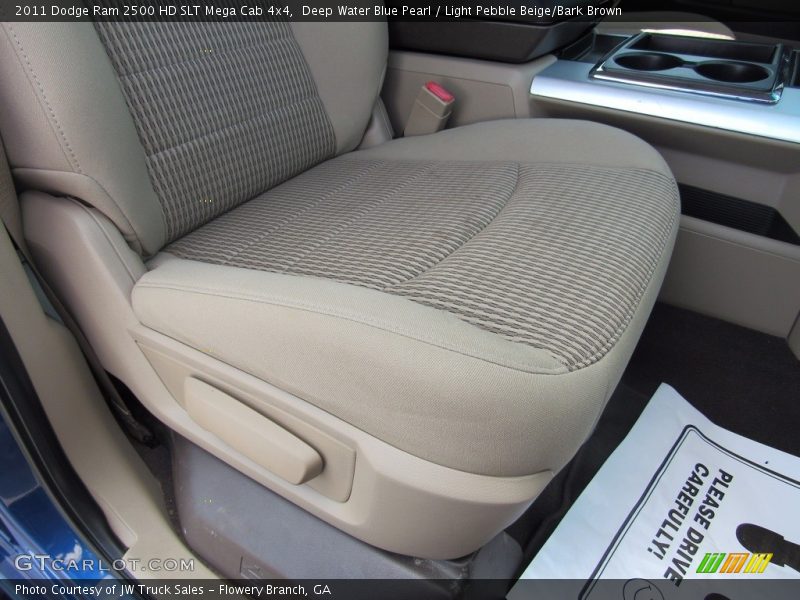 Deep Water Blue Pearl / Light Pebble Beige/Bark Brown 2011 Dodge Ram 2500 HD SLT Mega Cab 4x4
