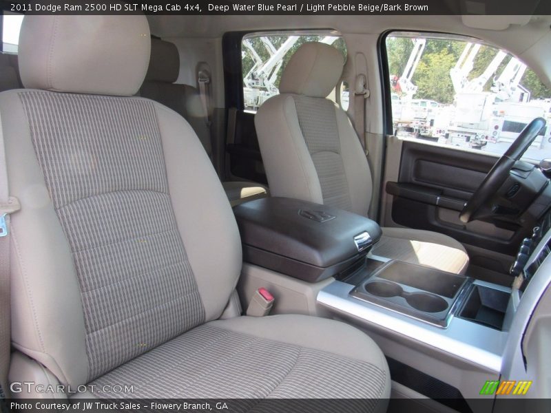 Deep Water Blue Pearl / Light Pebble Beige/Bark Brown 2011 Dodge Ram 2500 HD SLT Mega Cab 4x4