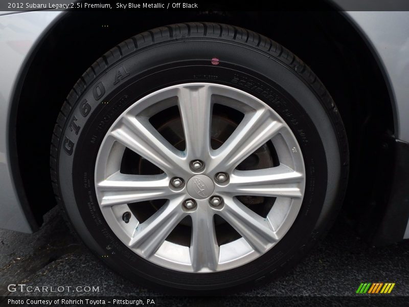 Sky Blue Metallic / Off Black 2012 Subaru Legacy 2.5i Premium