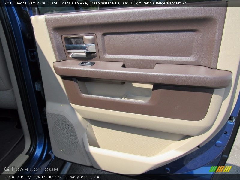 Deep Water Blue Pearl / Light Pebble Beige/Bark Brown 2011 Dodge Ram 2500 HD SLT Mega Cab 4x4