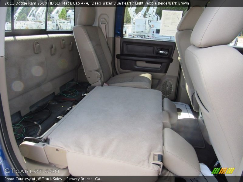 Deep Water Blue Pearl / Light Pebble Beige/Bark Brown 2011 Dodge Ram 2500 HD SLT Mega Cab 4x4