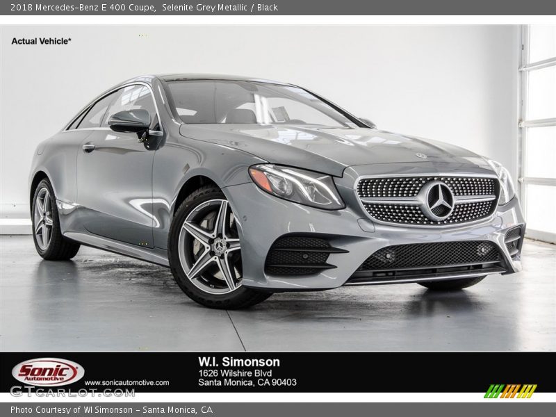 Selenite Grey Metallic / Black 2018 Mercedes-Benz E 400 Coupe