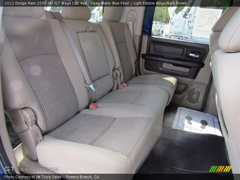 Deep Water Blue Pearl / Light Pebble Beige/Bark Brown 2011 Dodge Ram 2500 HD SLT Mega Cab 4x4