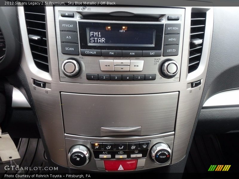 Sky Blue Metallic / Off Black 2012 Subaru Legacy 2.5i Premium