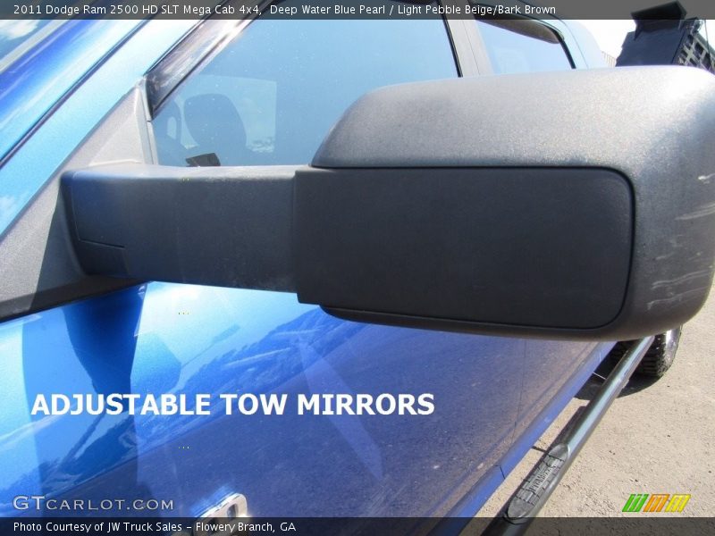 Deep Water Blue Pearl / Light Pebble Beige/Bark Brown 2011 Dodge Ram 2500 HD SLT Mega Cab 4x4