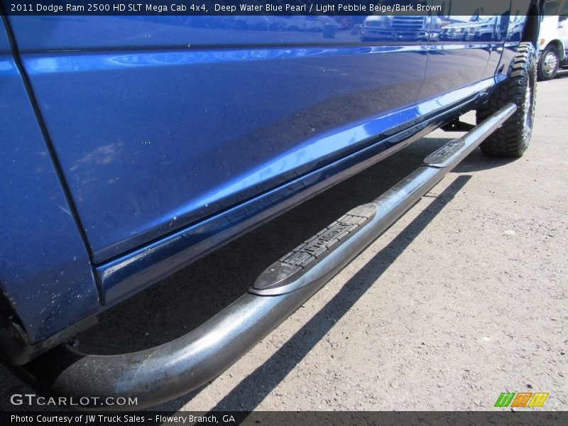 Deep Water Blue Pearl / Light Pebble Beige/Bark Brown 2011 Dodge Ram 2500 HD SLT Mega Cab 4x4