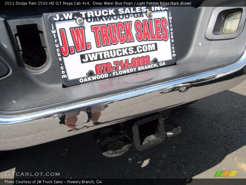 Deep Water Blue Pearl / Light Pebble Beige/Bark Brown 2011 Dodge Ram 2500 HD SLT Mega Cab 4x4