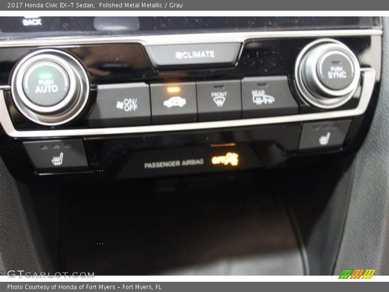 Polished Metal Metallic / Gray 2017 Honda Civic EX-T Sedan