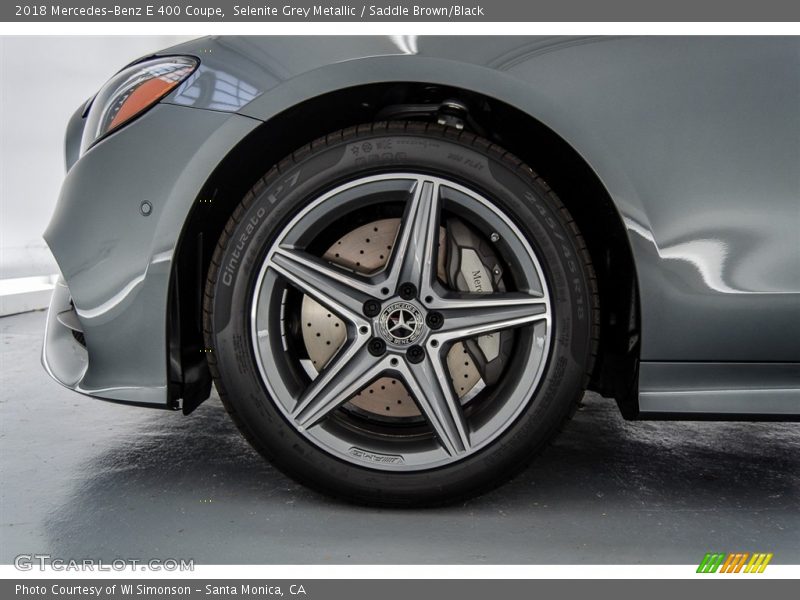 Selenite Grey Metallic / Saddle Brown/Black 2018 Mercedes-Benz E 400 Coupe