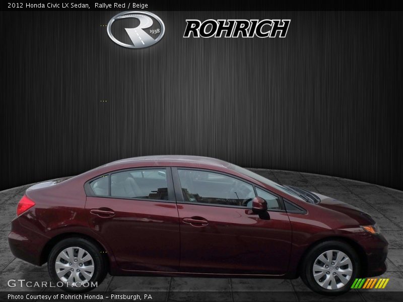 Rallye Red / Beige 2012 Honda Civic LX Sedan