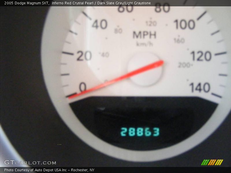 Inferno Red Crystal Pearl / Dark Slate Gray/Light Graystone 2005 Dodge Magnum SXT
