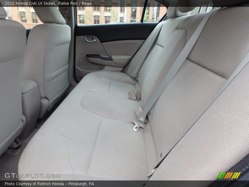 Rallye Red / Beige 2012 Honda Civic LX Sedan