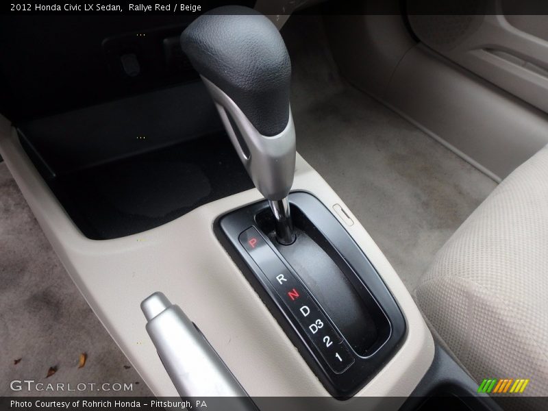 Rallye Red / Beige 2012 Honda Civic LX Sedan