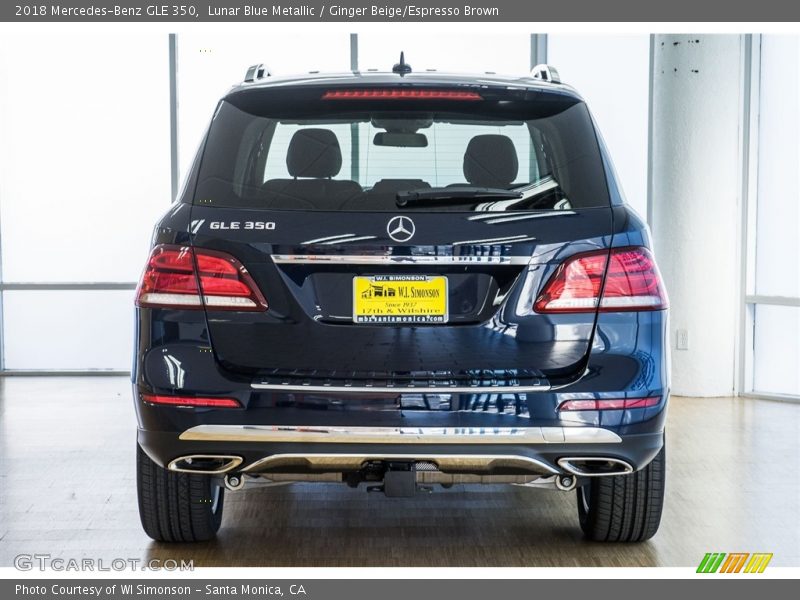 Lunar Blue Metallic / Ginger Beige/Espresso Brown 2018 Mercedes-Benz GLE 350