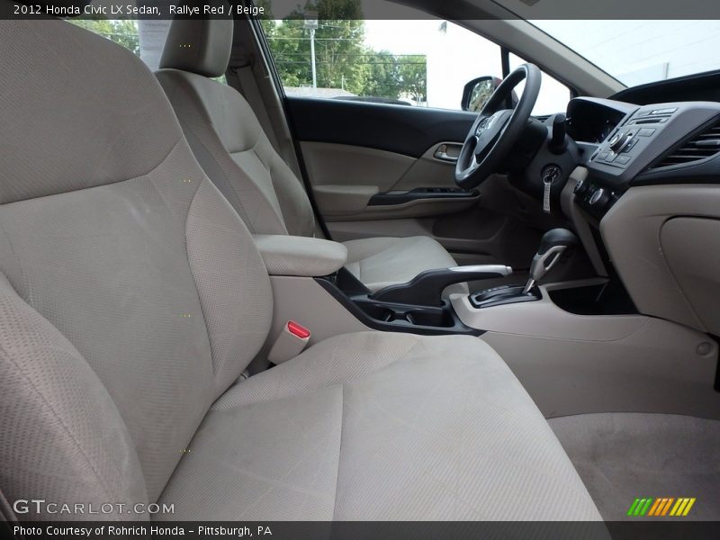 Rallye Red / Beige 2012 Honda Civic LX Sedan