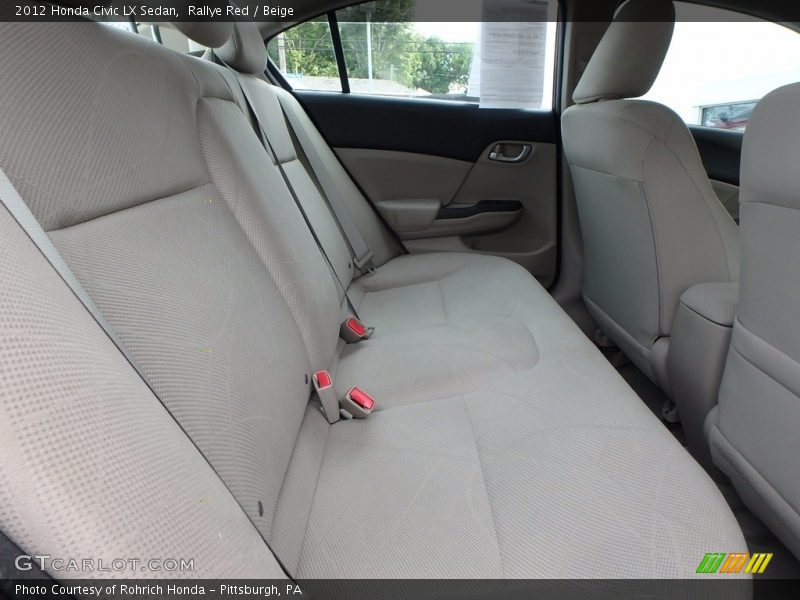 Rallye Red / Beige 2012 Honda Civic LX Sedan