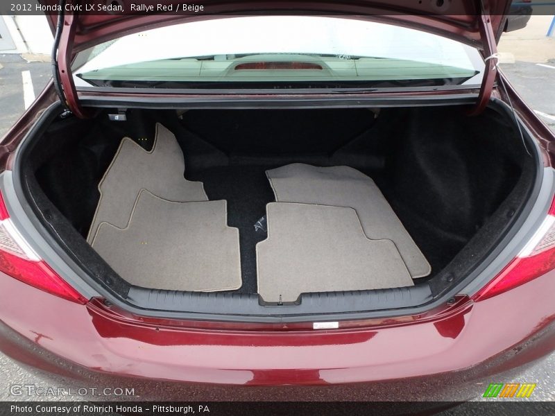 Rallye Red / Beige 2012 Honda Civic LX Sedan