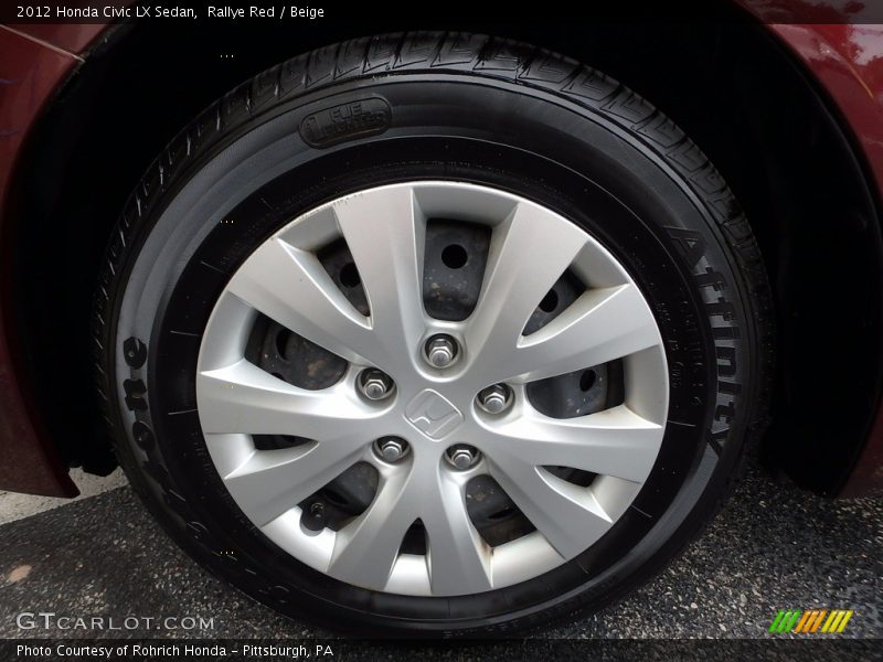 Rallye Red / Beige 2012 Honda Civic LX Sedan