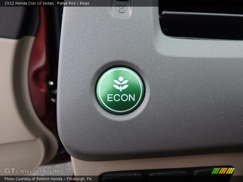 Rallye Red / Beige 2012 Honda Civic LX Sedan
