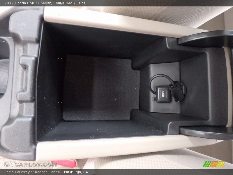 Rallye Red / Beige 2012 Honda Civic LX Sedan