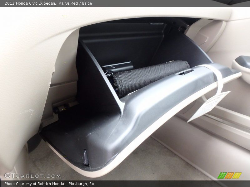 Rallye Red / Beige 2012 Honda Civic LX Sedan