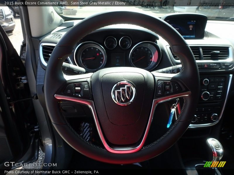 Satin Steel Gray Metallic / Ebony 2015 Buick Encore Convenience AWD