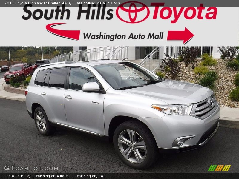 Classic Silver Metallic / Ash 2011 Toyota Highlander Limited 4WD
