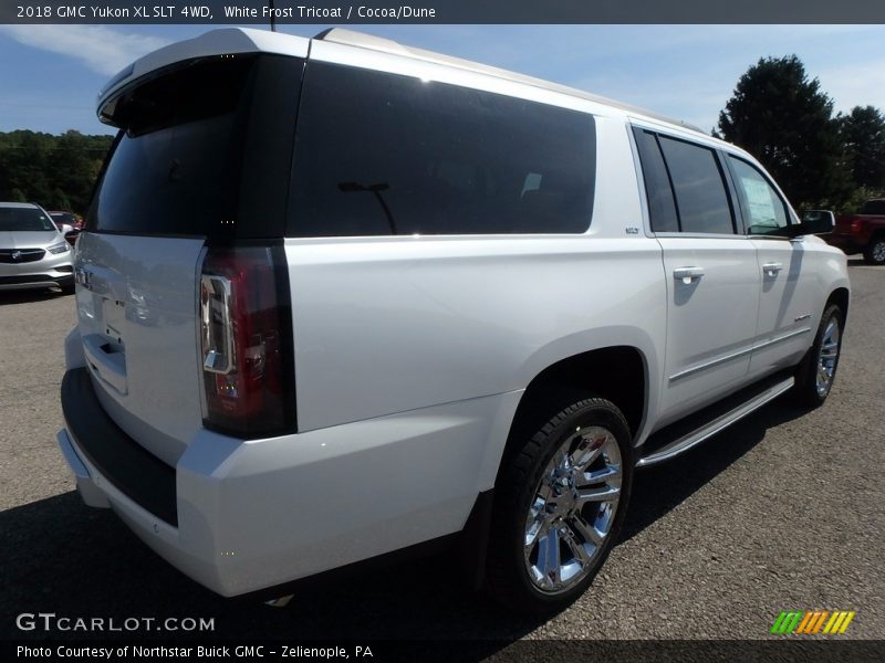 White Frost Tricoat / Cocoa/Dune 2018 GMC Yukon XL SLT 4WD