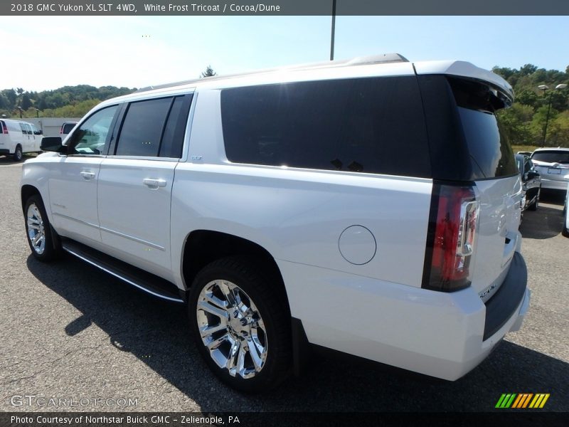 White Frost Tricoat / Cocoa/Dune 2018 GMC Yukon XL SLT 4WD