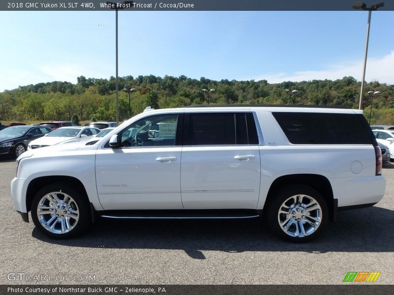 White Frost Tricoat / Cocoa/Dune 2018 GMC Yukon XL SLT 4WD