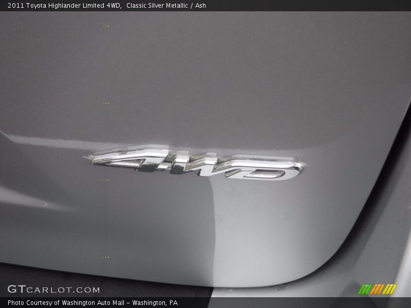 Classic Silver Metallic / Ash 2011 Toyota Highlander Limited 4WD