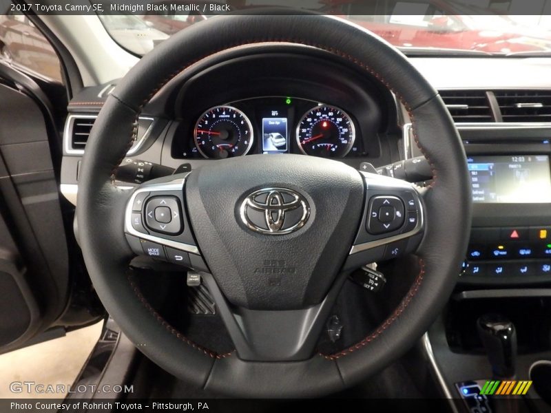 Midnight Black Metallic / Black 2017 Toyota Camry SE