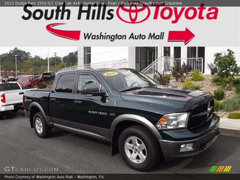 Hunter Green Pearl / Dark Slate Gray/Medium Graystone 2011 Dodge Ram 1500 SLT Crew Cab 4x4