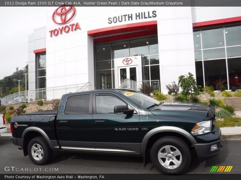 Hunter Green Pearl / Dark Slate Gray/Medium Graystone 2011 Dodge Ram 1500 SLT Crew Cab 4x4