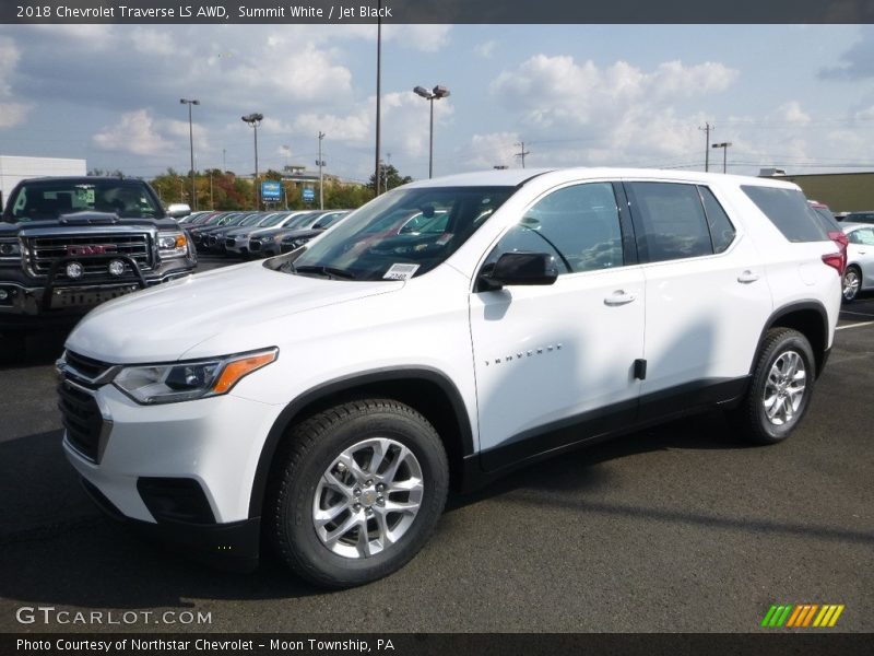Summit White / Jet Black 2018 Chevrolet Traverse LS AWD