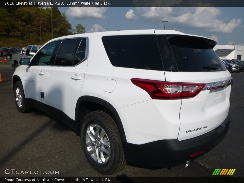 Summit White / Jet Black 2018 Chevrolet Traverse LS AWD