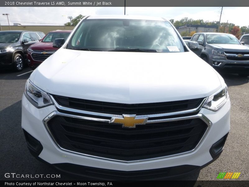 Summit White / Jet Black 2018 Chevrolet Traverse LS AWD