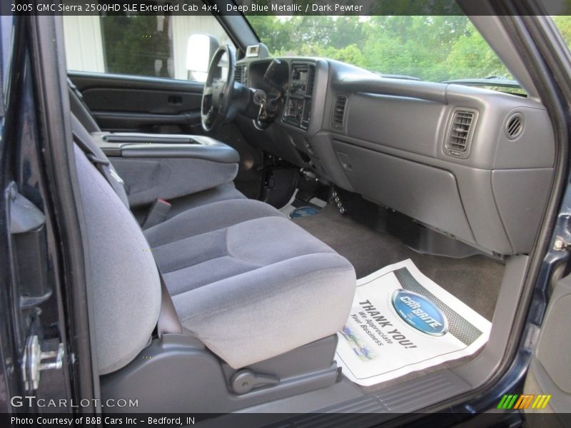Deep Blue Metallic / Dark Pewter 2005 GMC Sierra 2500HD SLE Extended Cab 4x4