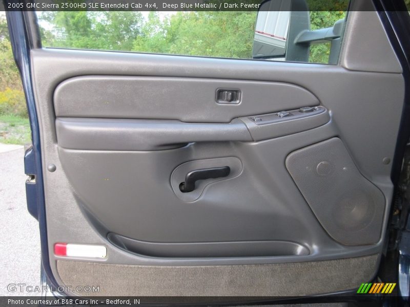 Deep Blue Metallic / Dark Pewter 2005 GMC Sierra 2500HD SLE Extended Cab 4x4