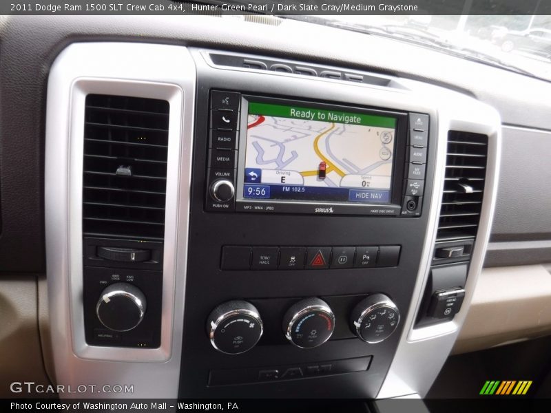 Hunter Green Pearl / Dark Slate Gray/Medium Graystone 2011 Dodge Ram 1500 SLT Crew Cab 4x4