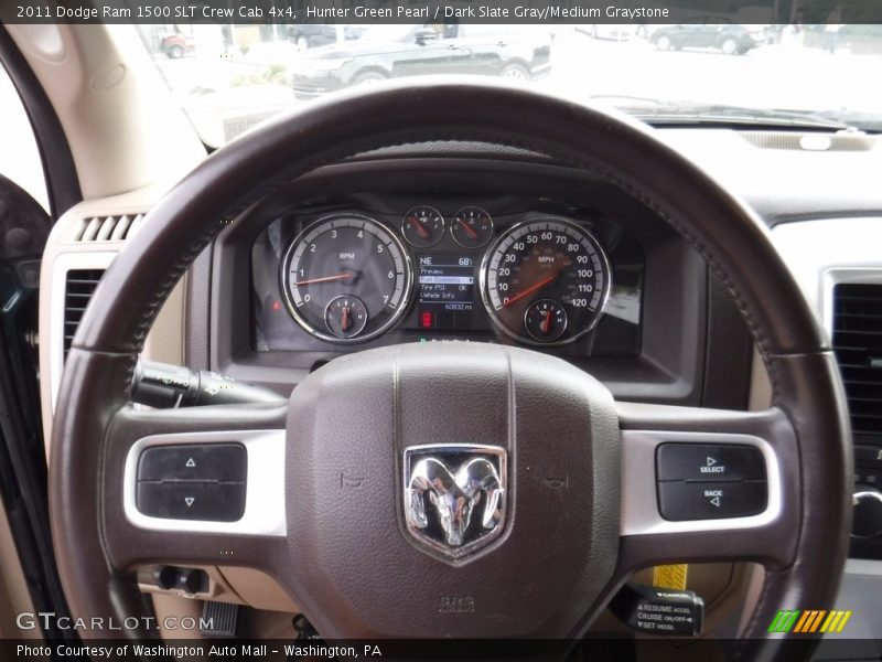 Hunter Green Pearl / Dark Slate Gray/Medium Graystone 2011 Dodge Ram 1500 SLT Crew Cab 4x4