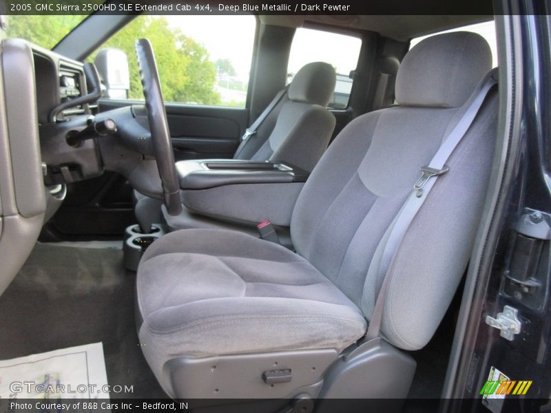 Deep Blue Metallic / Dark Pewter 2005 GMC Sierra 2500HD SLE Extended Cab 4x4