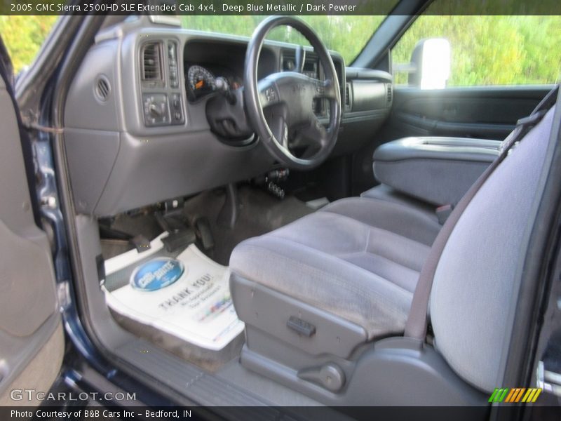 Deep Blue Metallic / Dark Pewter 2005 GMC Sierra 2500HD SLE Extended Cab 4x4