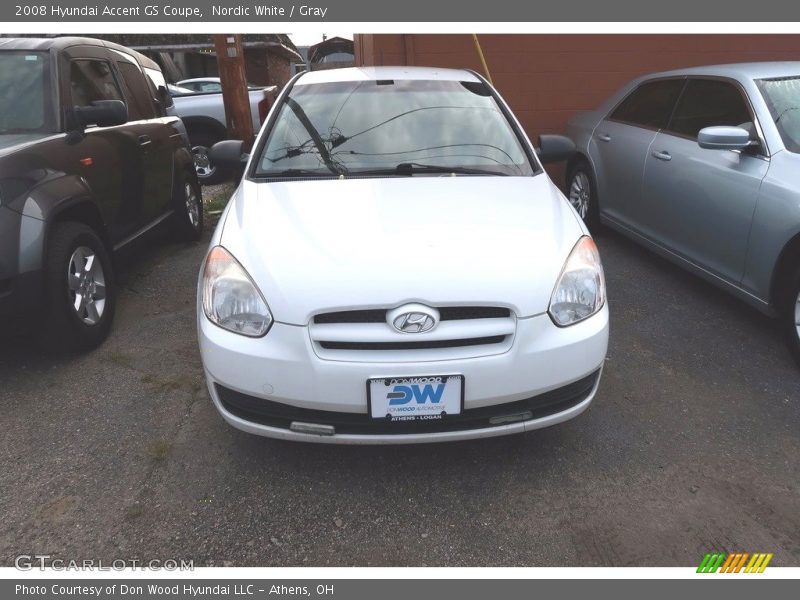 Nordic White / Gray 2008 Hyundai Accent GS Coupe