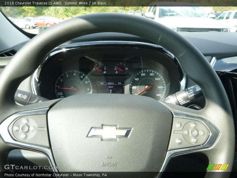 Summit White / Jet Black 2018 Chevrolet Traverse LS AWD