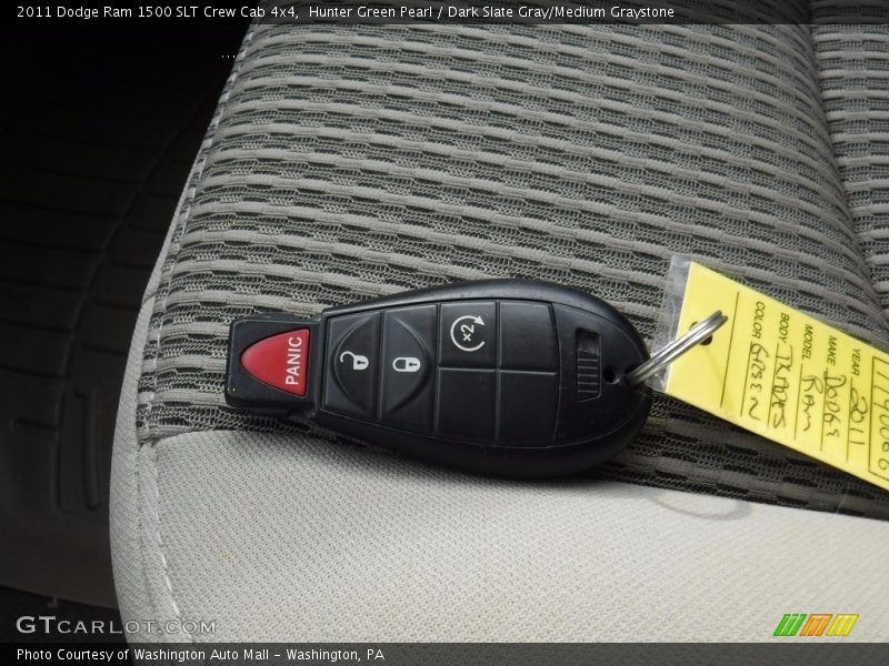 Hunter Green Pearl / Dark Slate Gray/Medium Graystone 2011 Dodge Ram 1500 SLT Crew Cab 4x4