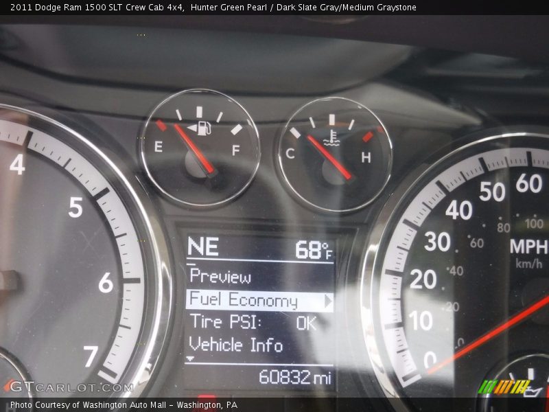 Hunter Green Pearl / Dark Slate Gray/Medium Graystone 2011 Dodge Ram 1500 SLT Crew Cab 4x4